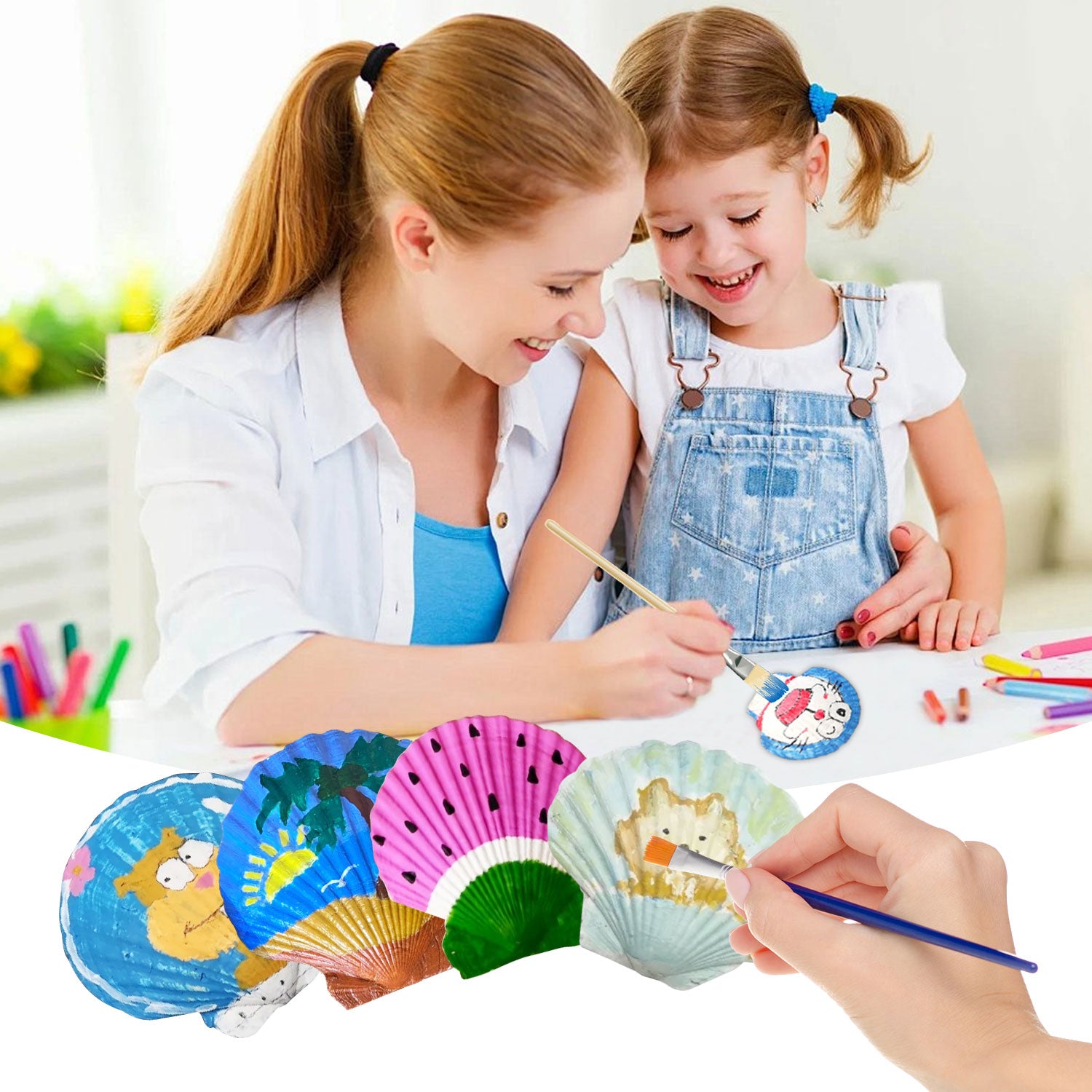 10PCS Large Natural Scallop Shells