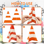 6 Pcs Traffic Light Centerpieces for Racing Cars Party Decorations