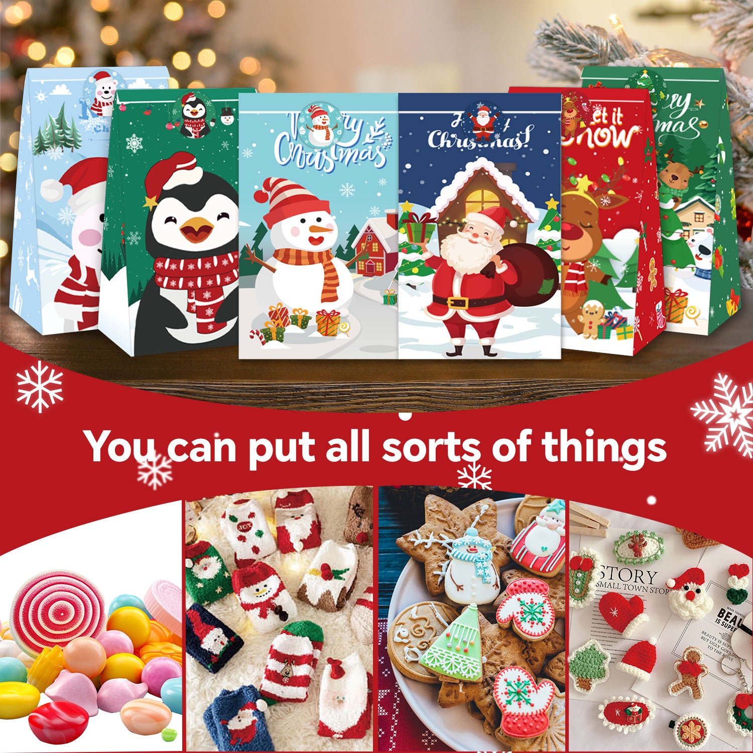 24Pcs Christmas Treat Bags