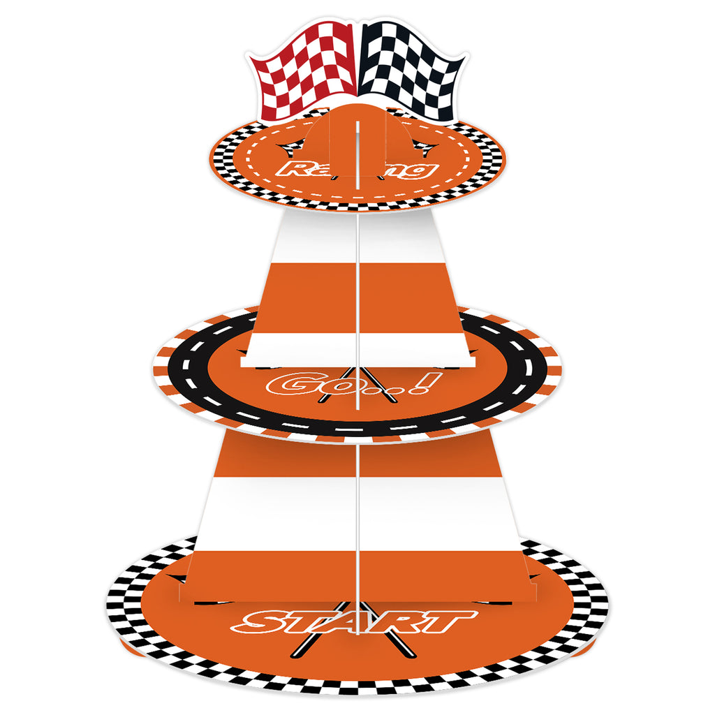 3-Tier Racing Traffic Cones Cupcake Stand