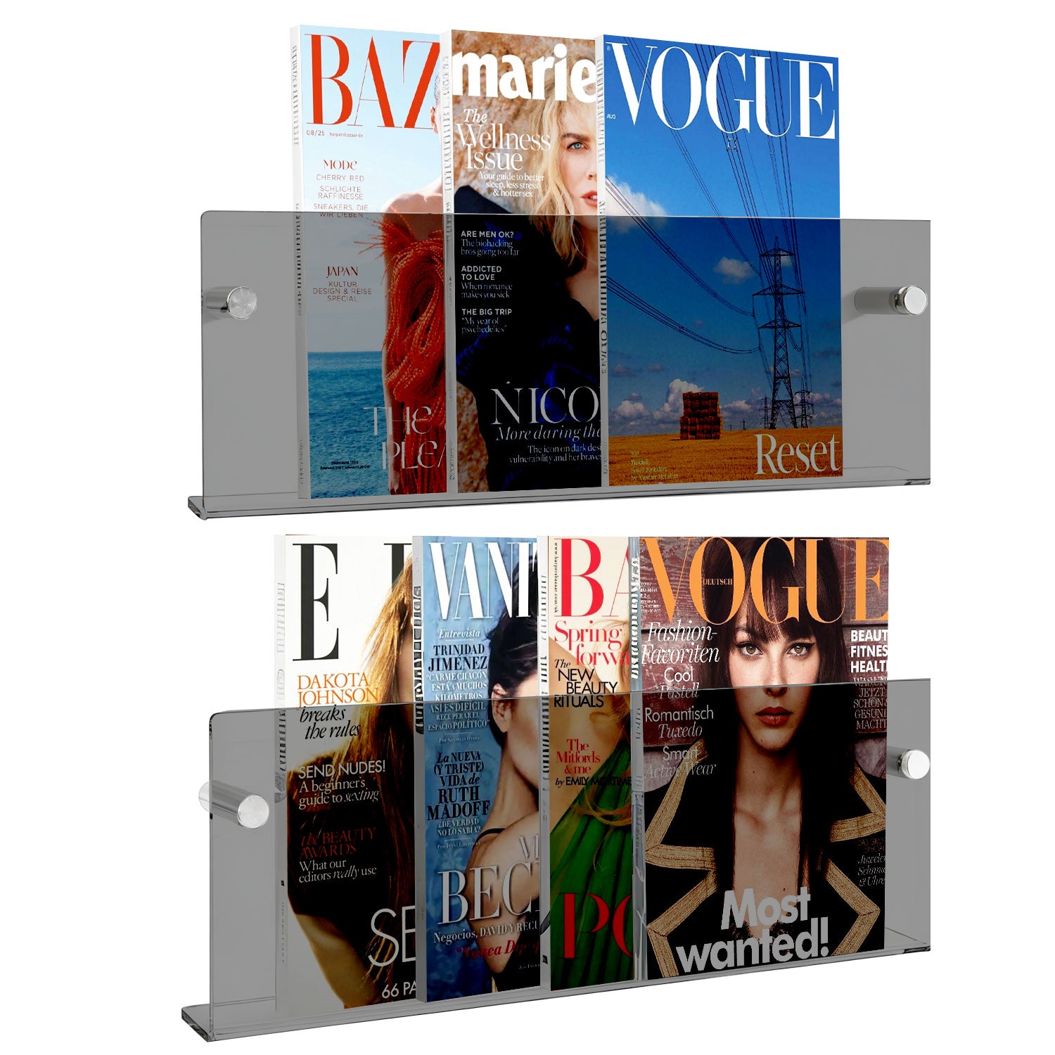 2 Pack Acrylic Magazine Holder