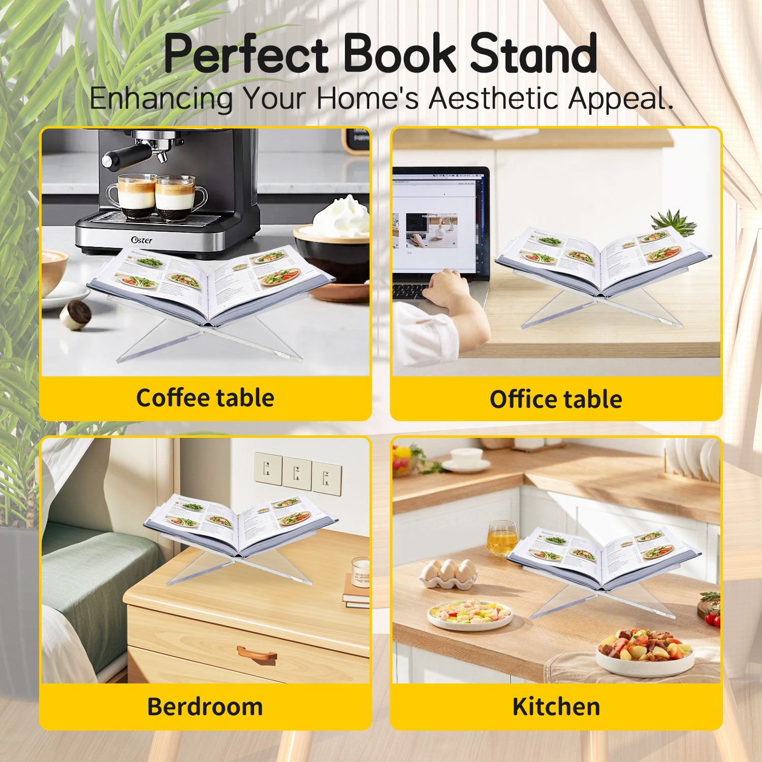 Large Clear Acrylic Book Stand