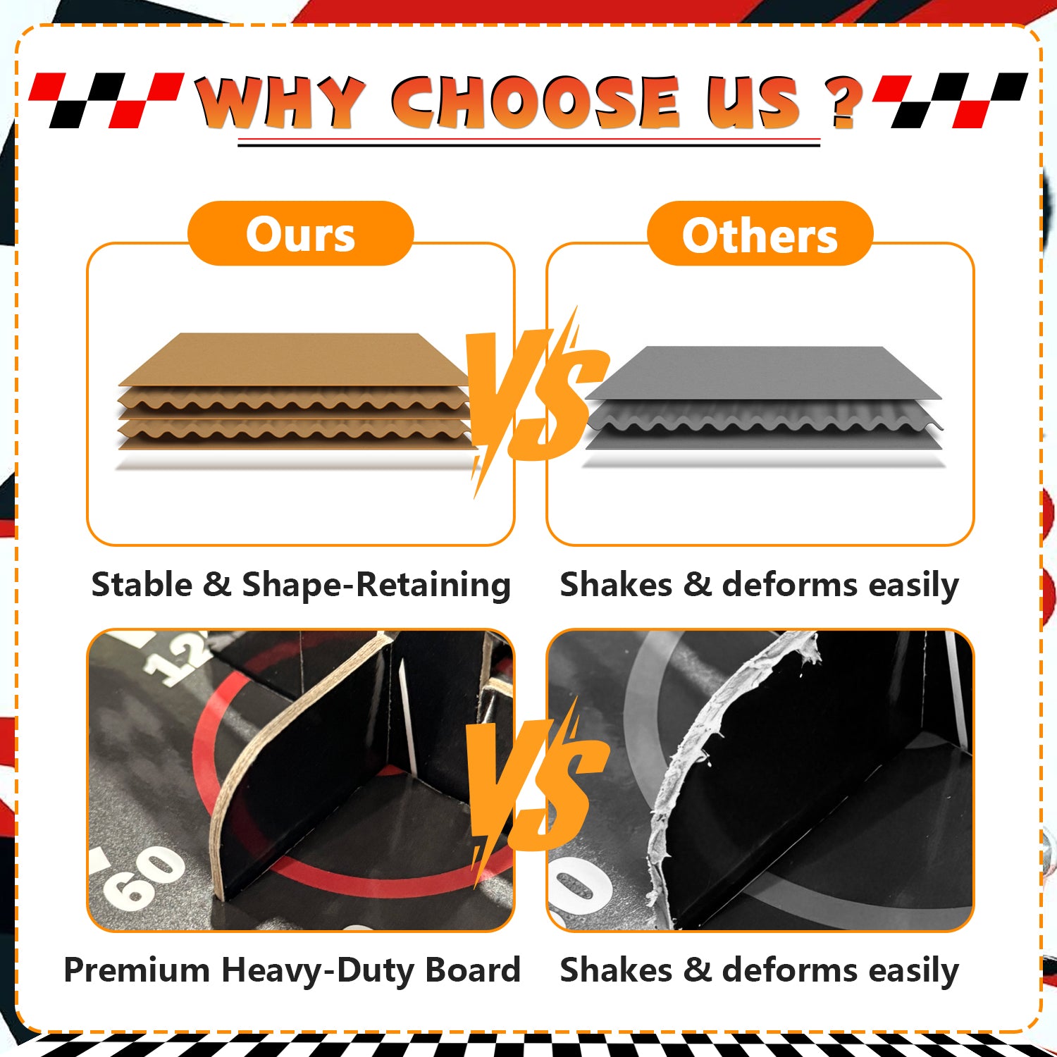 3-Tier Racing Car Theme Cardboard Cupcake Stand（Traffic Light）