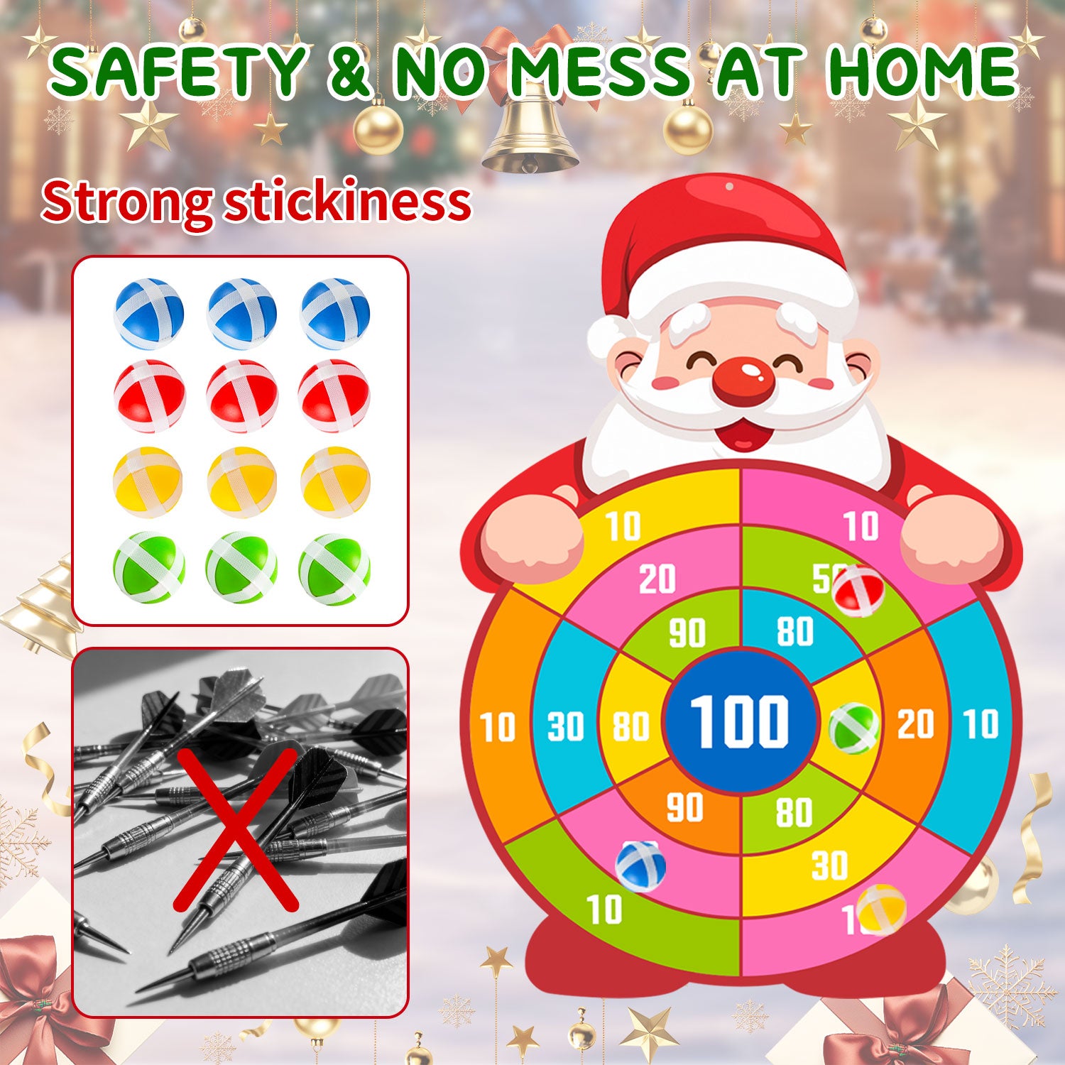 Christmas Dartboard Game For Children