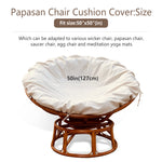 Papasan Cushion Cover Only,Water Resistant Papasan Chair Cushion Cover for Outdoor lndoor,Skin-Friendly Soft Machine Washable Unfading Zippered Cover for Round Egg Chair Cushion