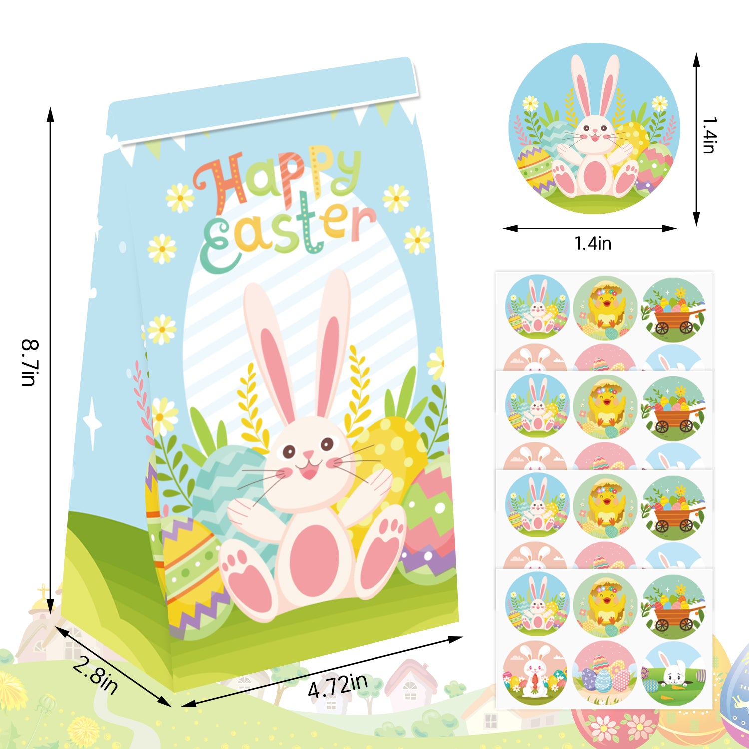 24 PCS Easter Treat Bag