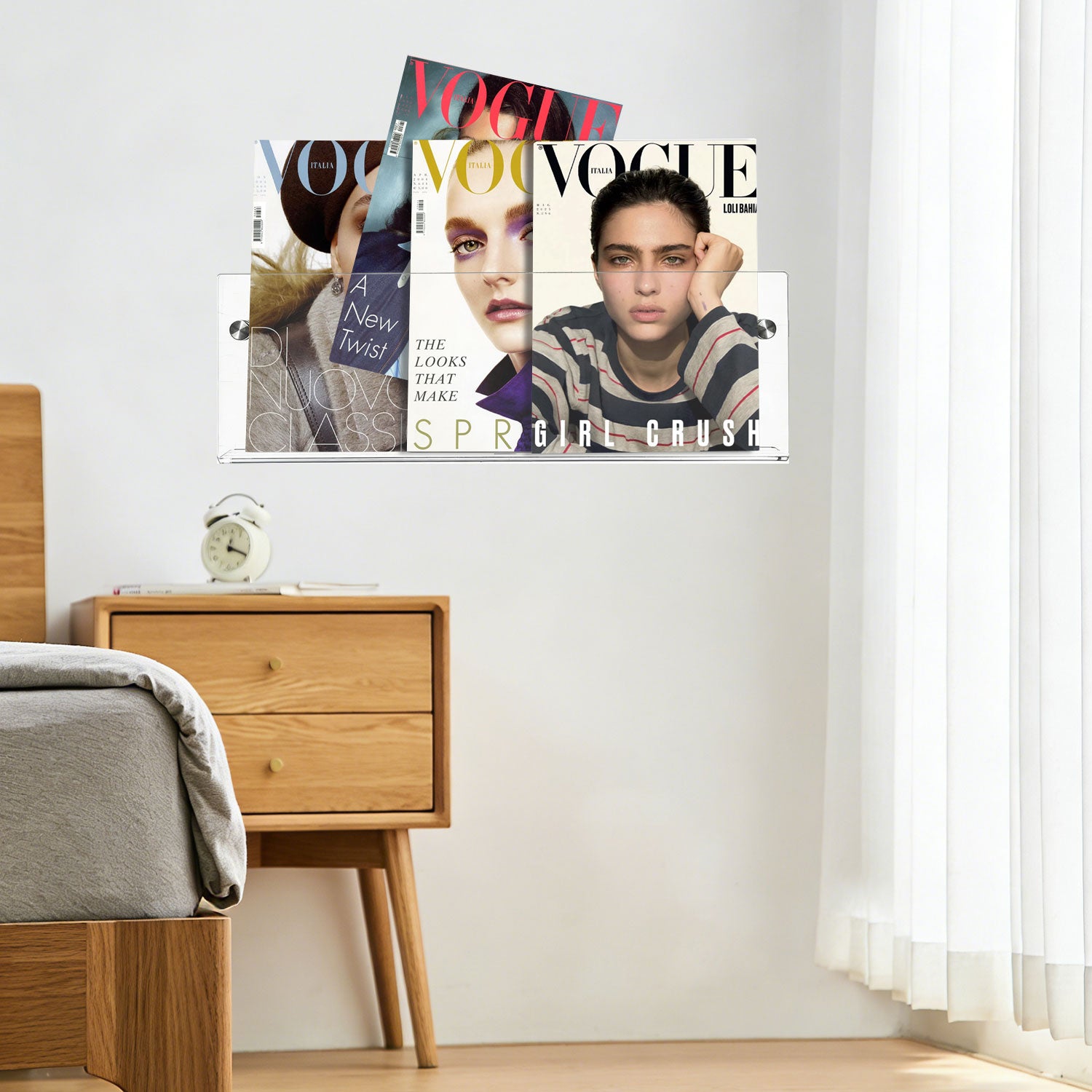 2 Pack Acrylic Magazine Holder