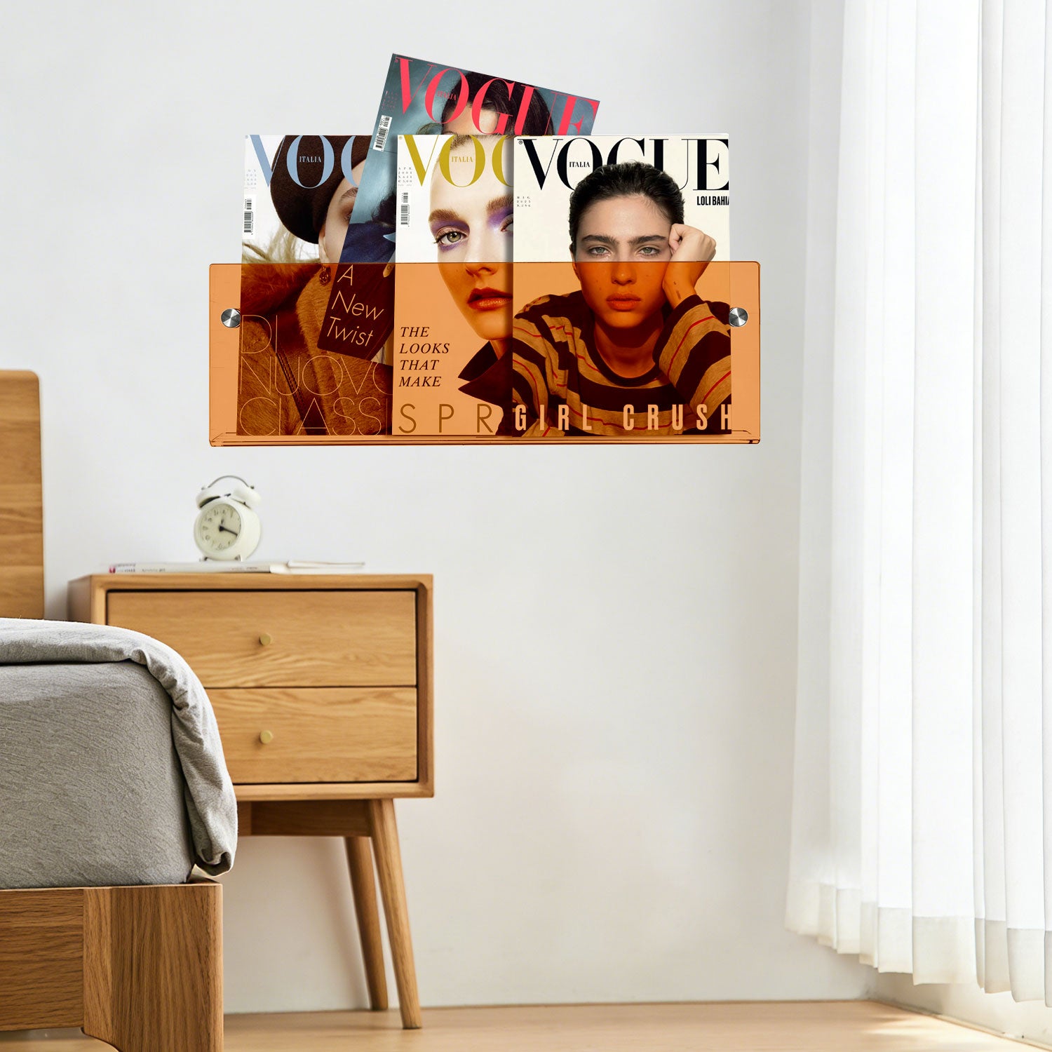 2 Pack Acrylic Magazine Holder