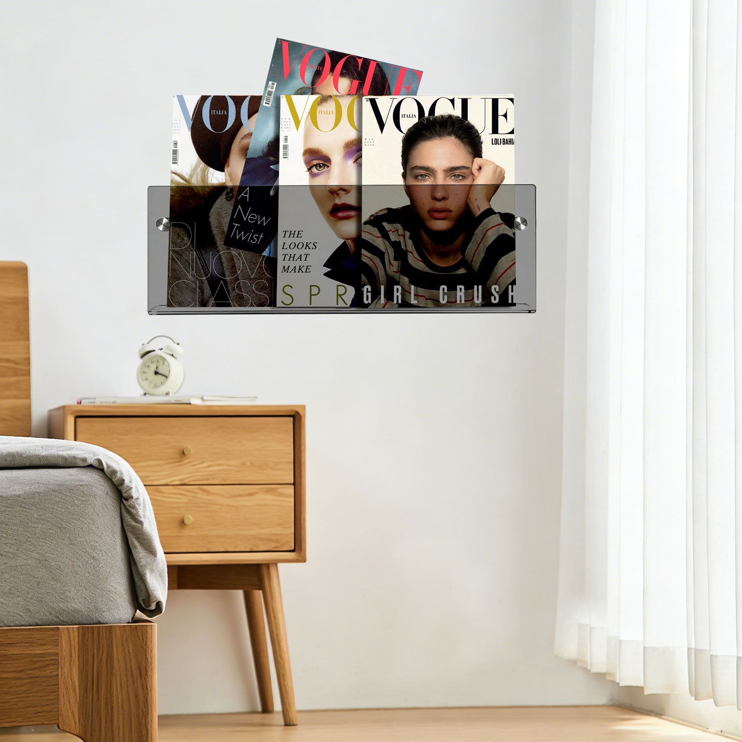 2 Pack Acrylic Magazine Holder