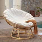 Papasan Cushion Cover Only,Water Resistant Papasan Chair Cushion Cover for Outdoor lndoor,Skin-Friendly Soft Machine Washable Unfading Zippered Cover for Round Egg Chair Cushion