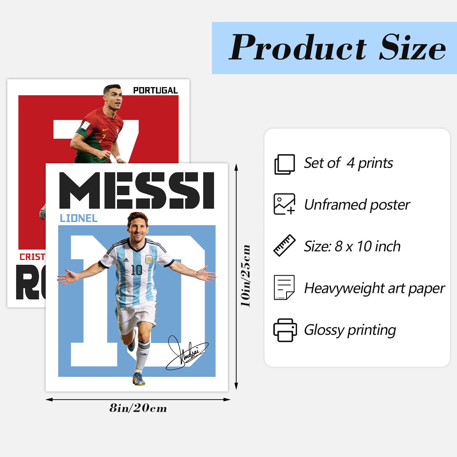 Soccer Posters 8x10 Inch